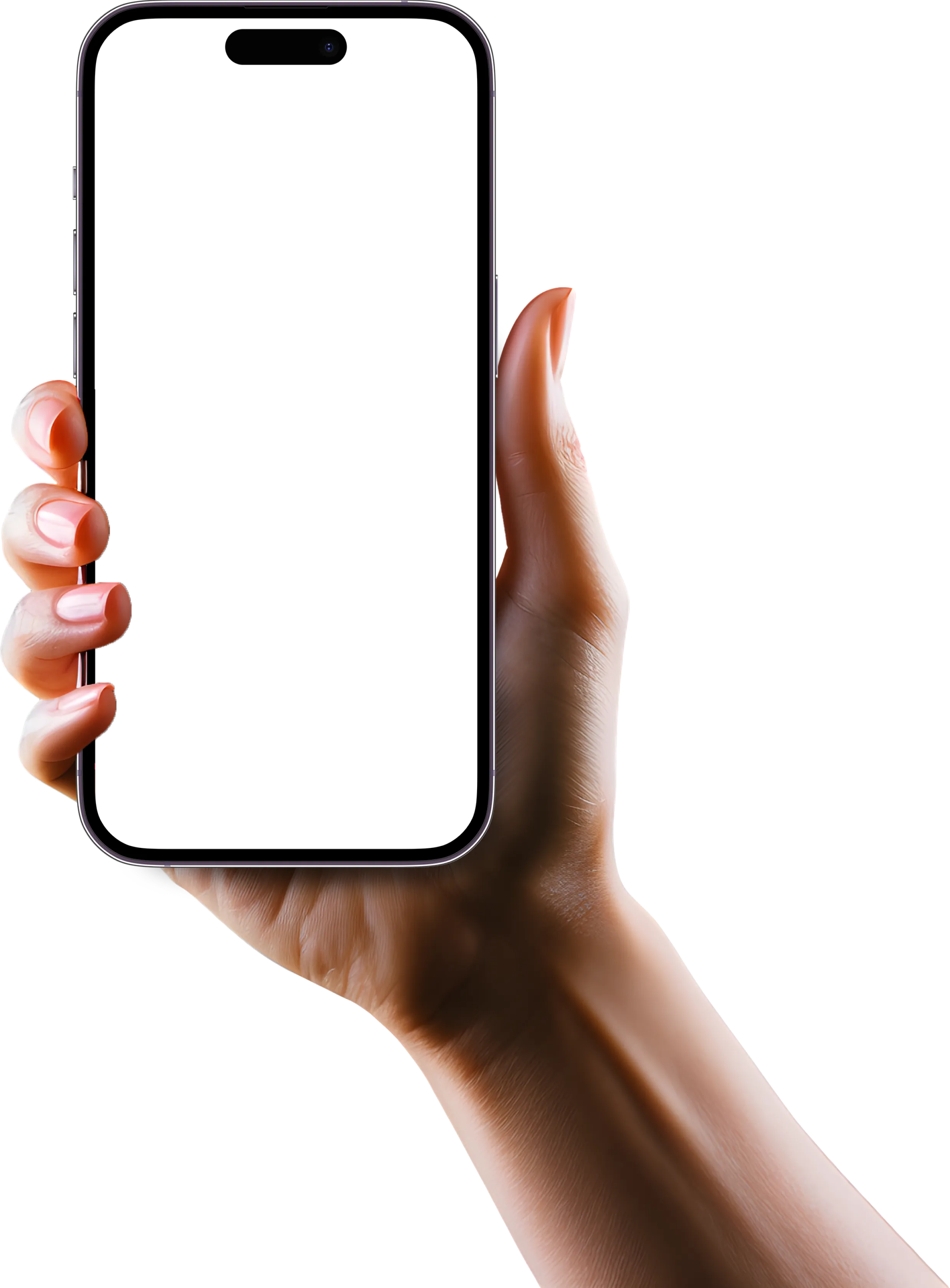 Hand holding phone
