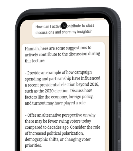 Screenshot of Hedy AI app